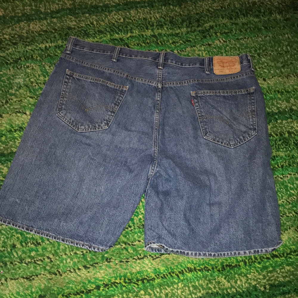 Levis 550 Mens Blue Denim Shorts Relaxed Fit Size 44 2011 Vintage Style